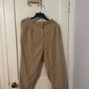 Nicole Miller Beige High-Waist Trousers